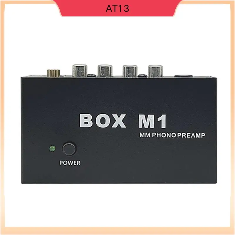 

Предусилитель AT13 Box M1 Mm для проигрывателя виниловых пластинок, мини-стереофонический аудио предусилитель Hi-Fi с усилителем для наушников
