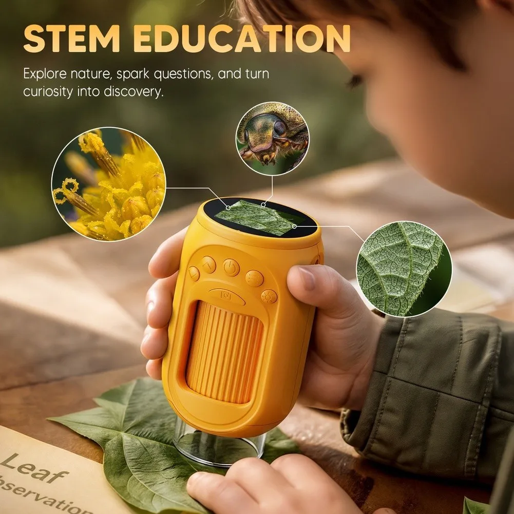 Portable Handheld Microscopes With 1.54 Inch IPS Screen For 1000X Magnification For Science Education And Outdoor Exploration