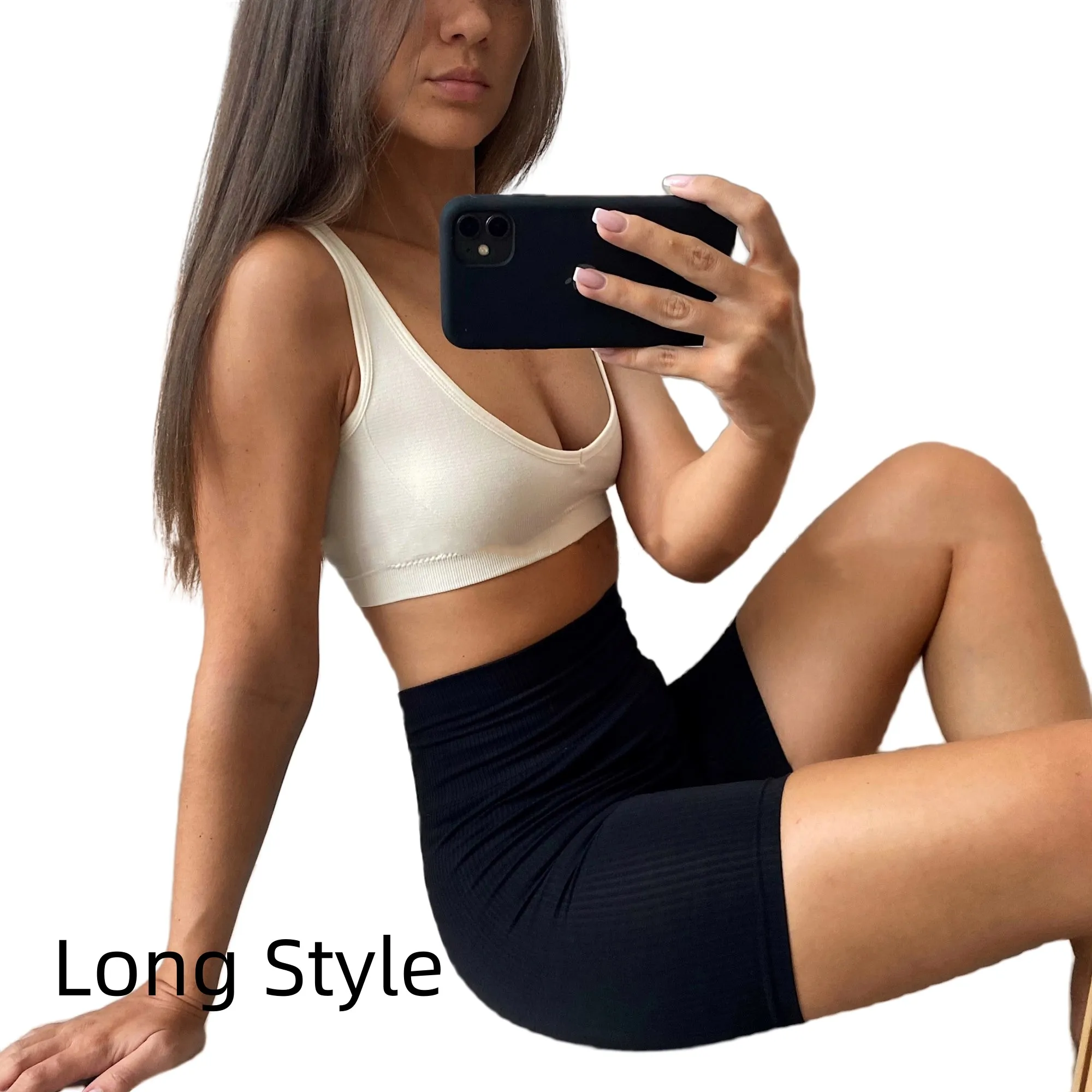 Seamless Shorts For Women Sports Safety Short Pants High Waist Panties Shorts Ribbed Hips Lift Underwear Female Underpants image 3