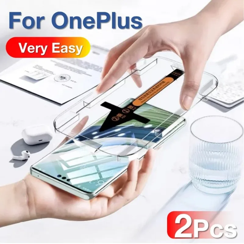 2Pcs For OnePlus 13 11 12r 11r 10 9 8 Ace 3 Pro 2 Pro One Plus 1+ Toughened Glass Screen Protector Protective With Install Kit