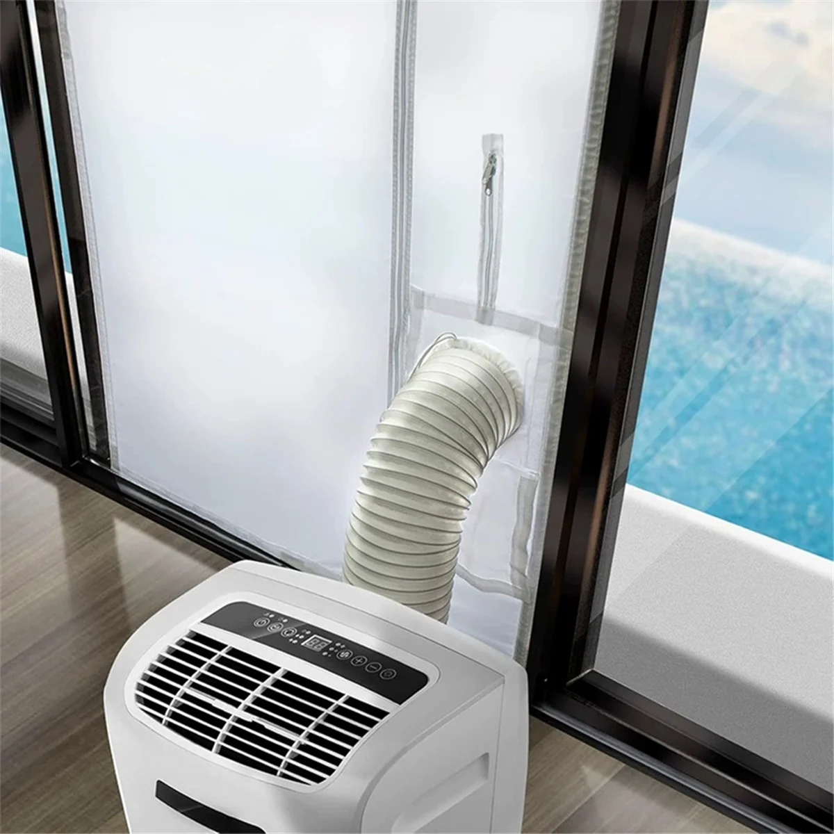 Kit de ventilación de ventana corredera de CA portátil Y31A, kit de ventilación de ventana corredera para aire acondicionado portátil y secadora, aproximadamente 25x162cm