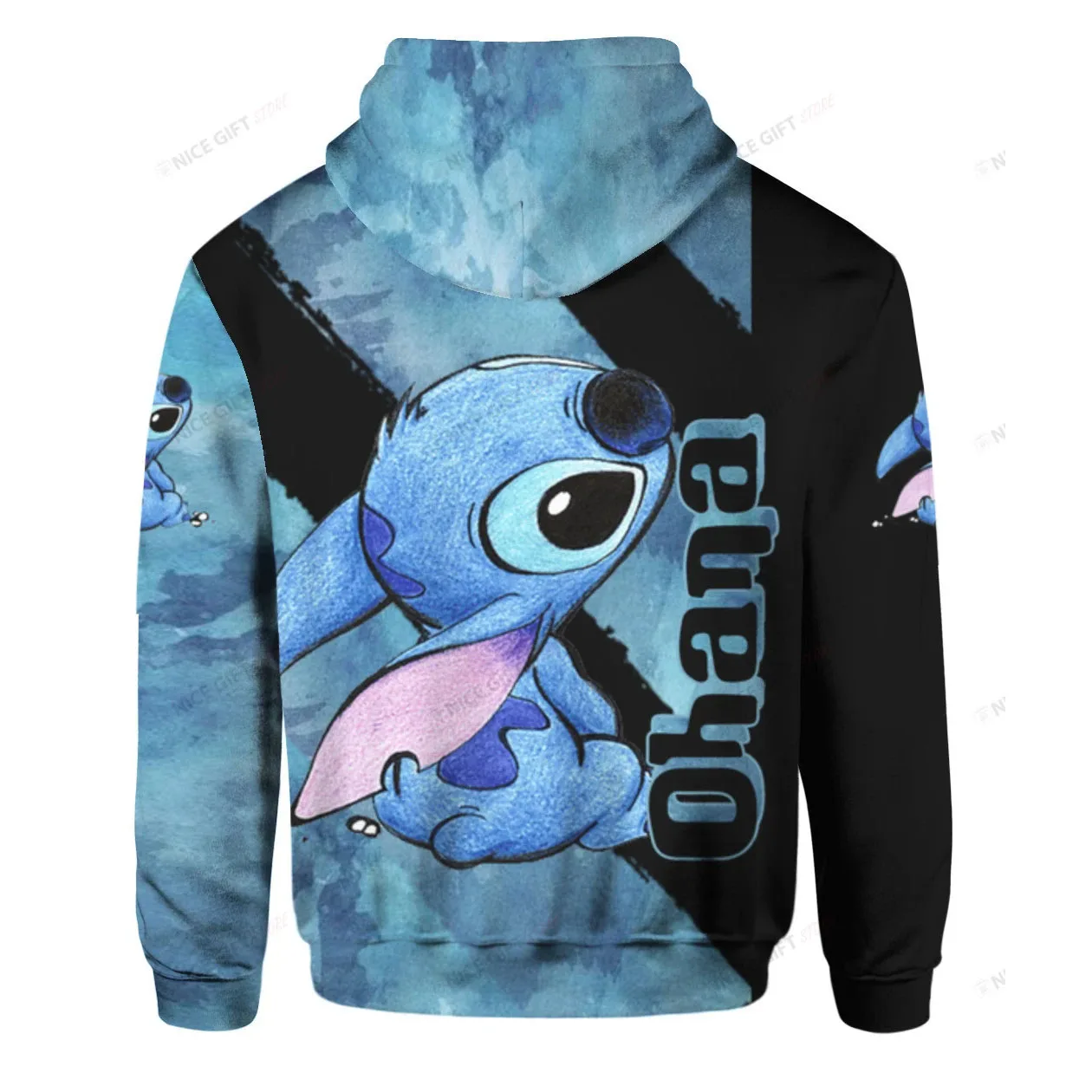 Cartoon Anime Men Zip Up Hoodie Stitch Ohana Casual Cool Women Oversized Sweatshirt Spring Autumn Children Clothing Coat