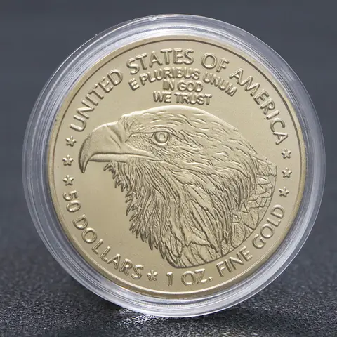 2022/2021 USA Liberty Eagle Coin Americano Fine Moneta d'oro da collezione Decorazioni per la casa a Dio Fiduciamo Regali di Natale