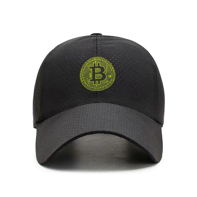 Bitcoin Quick Dry Baseball Cap Unisex Breathable Sun Hat For Daily Wear