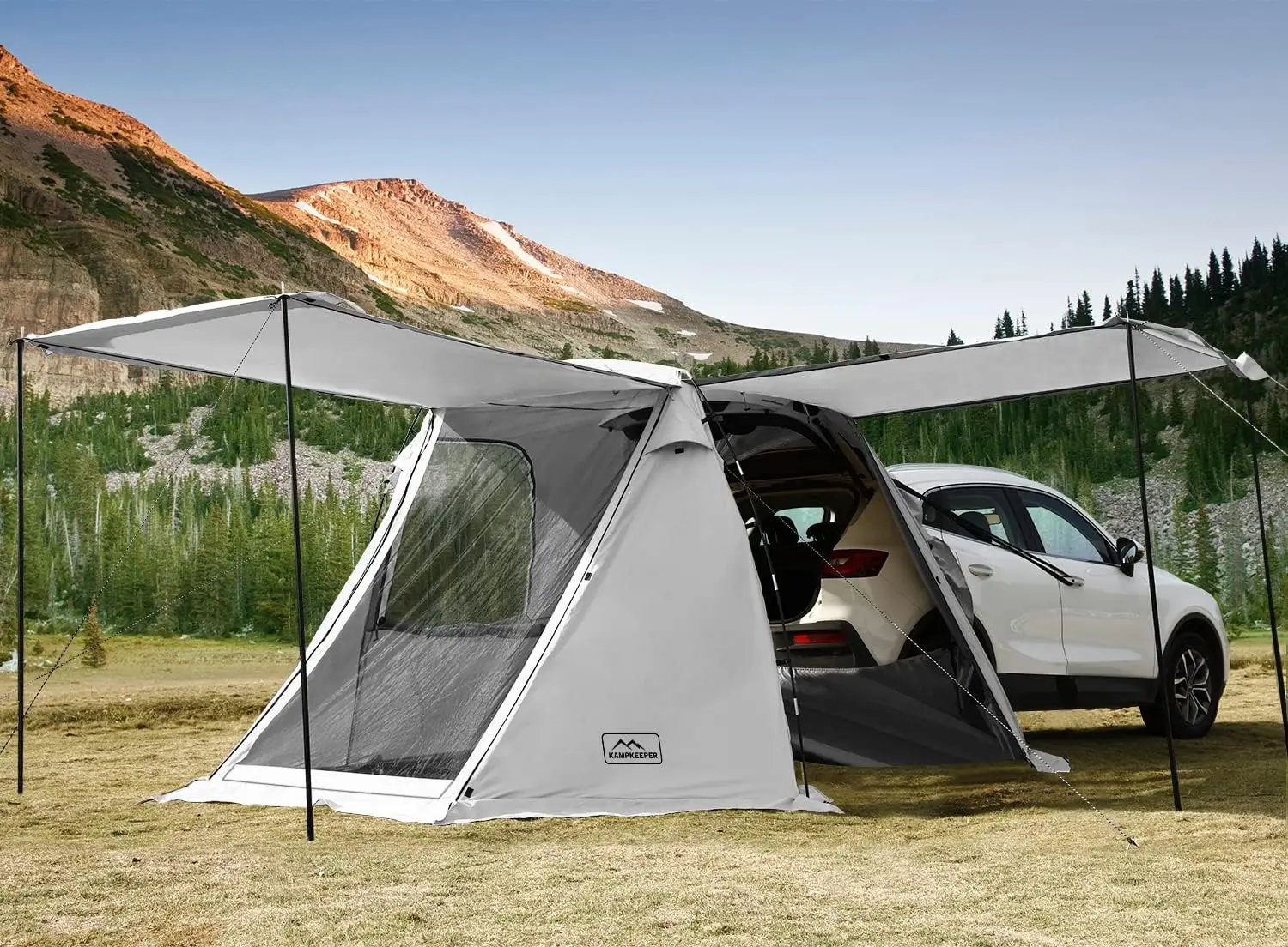 

Car Tent, Tailgate Shade Awning Tent for Camping, Vehicle Camping Tents Outdoor Travel (Gray)