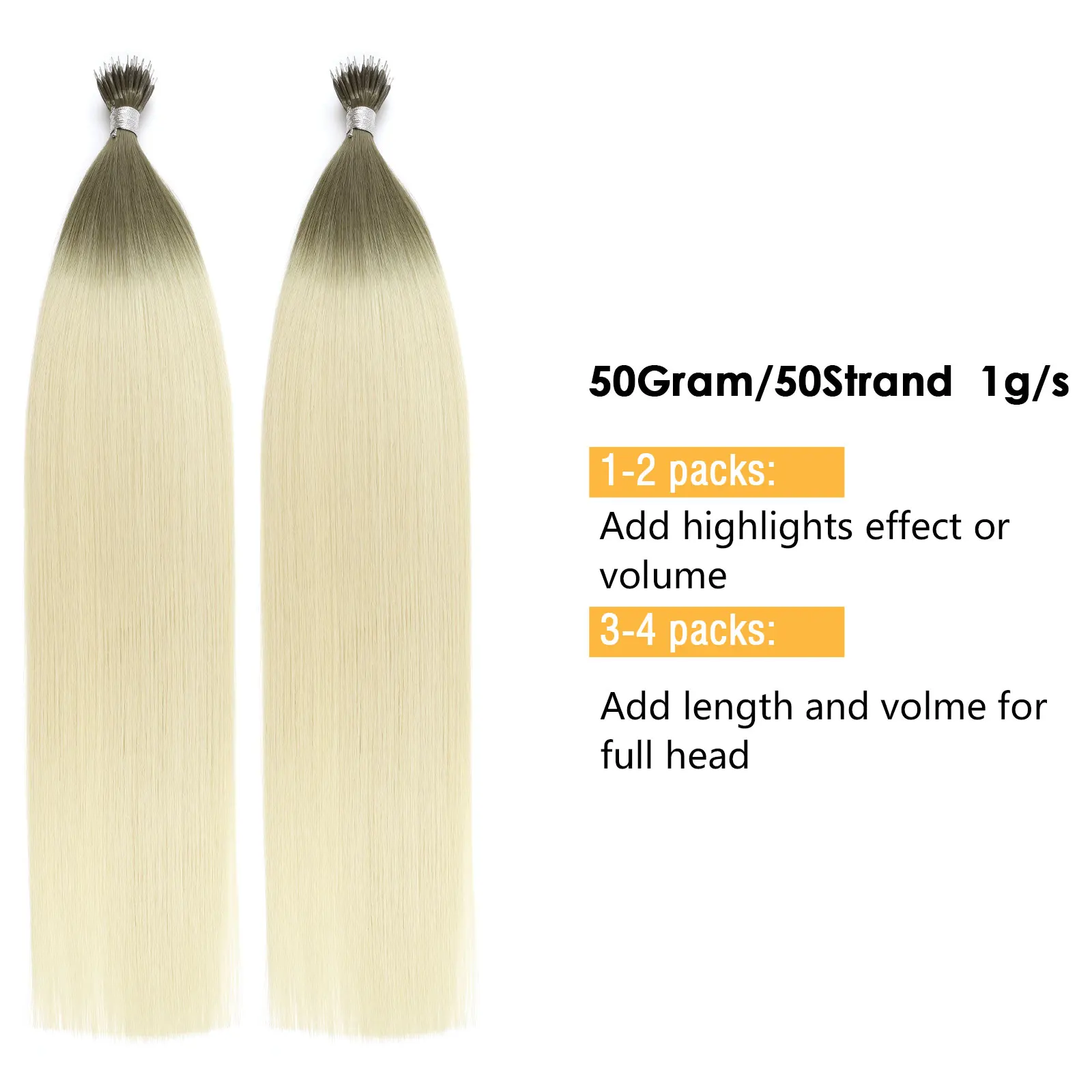 Nano Ring Hair Extensions Ombre Balayage  Human Remy Hair Extensions Nano Beads 18