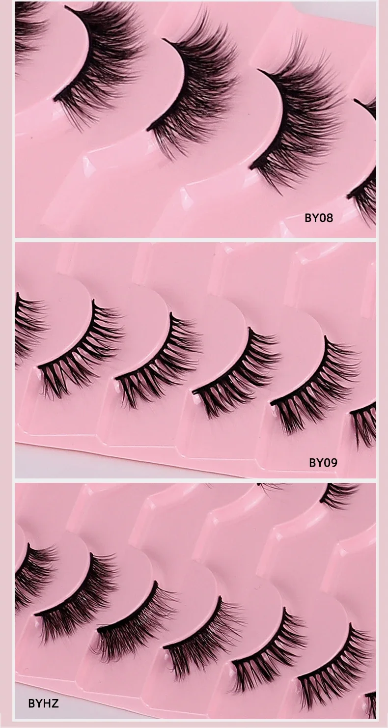 Goodobe Half Eye 10 Paar Natürliche Fuchsaugen-Make-up-Wimpern Süßer Coole Stil Flauschig Geeignet für Leichtes Make-up – Detail 10
