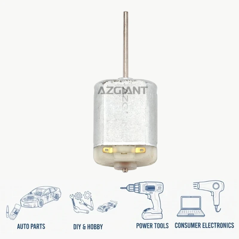 

AZGIANT Micro Motor FC280 DC 12V 62mm Axis Low Noise Anti-Rust for Car Lock Block Inner Motor Replace&DIY Toy Special Offer