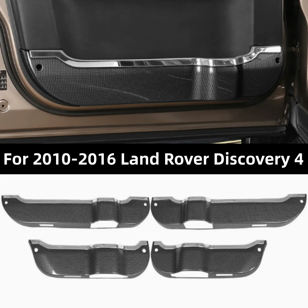 Automobiel interieur deurbeschermplaat carbon look voor Land Rover Discovery 4 2010-2016