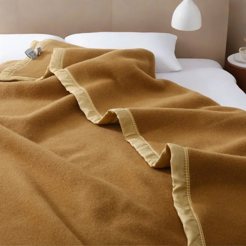100% Wool Blankets 1.5*2/1.8*2/2*2.3m Fleece Blanket Sleeping Warm Comforter Blankets For Winter Adult Children Bedding Camping