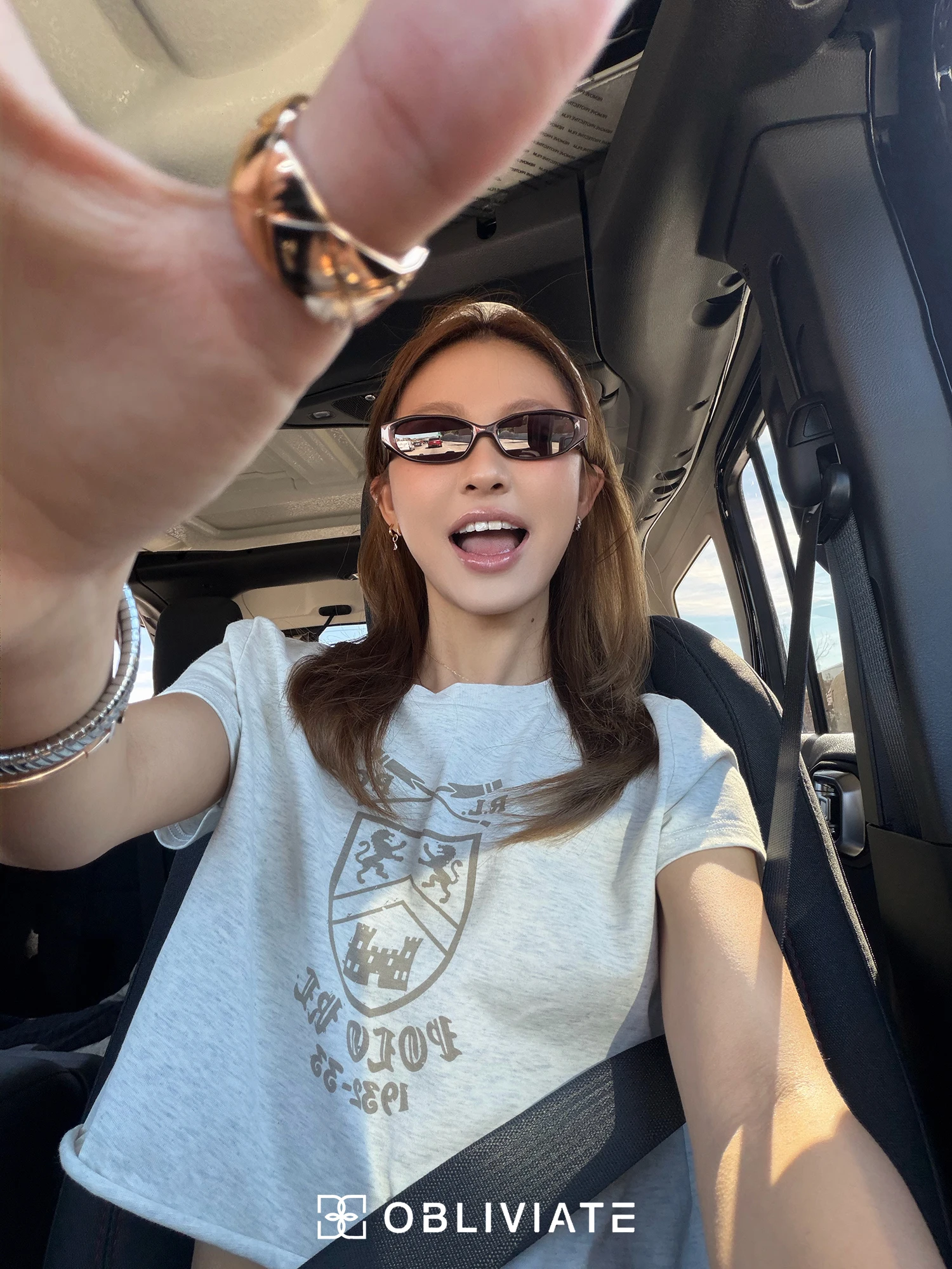 Obliviate Vintage Loose Cuffed Short Sleeve Women's T-shirt Summer Lightweight High Waist Print Cotton Breathable Top