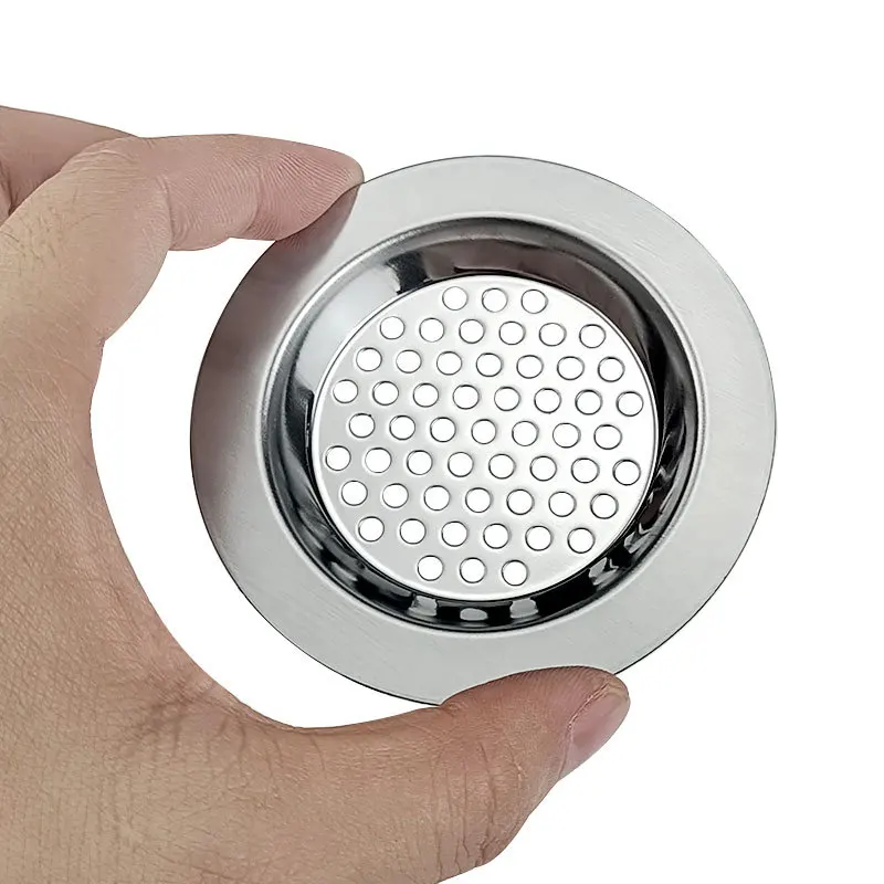 Kitchen Sink Filter Stainless Steel Mesh Sink Strainer Filter Bathroom Sink Strainer Drain Hole Filter Sewer Screen Strainers