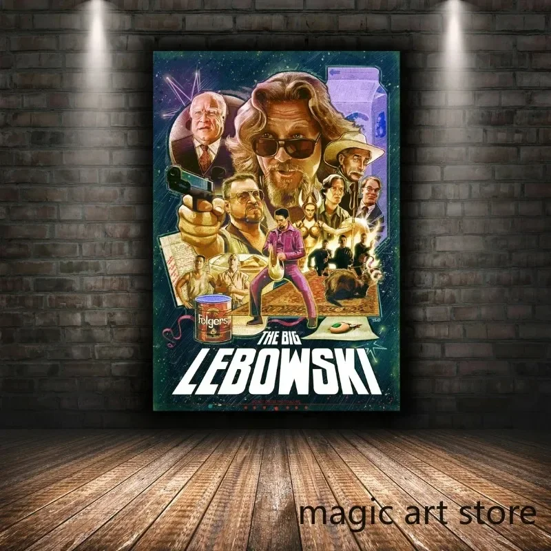 The Big Lebowski The Dude فيلم كوميدي مضحك الحمام المشهد الملصقات قماش اللوحة الحديثة غرفة المعيشة المنزلي غرفة نوم الديكور