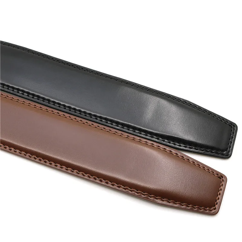 Men\'s Automatic Buckle Belts No Buckle Belt Brand Belt Men High Quality Male Genuine Strap Jeans Belt 3.5cm Mens Belts Luxury