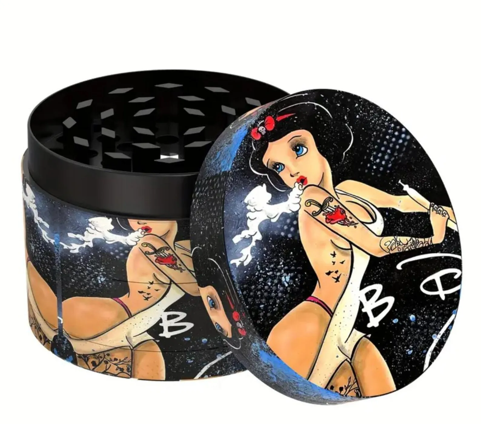 50 mm/2 Zoll Sexy Lady Smoking Metall-Kräutermühle
