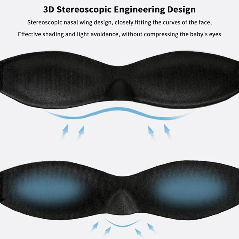 3D 수면 마스크, 눈가리개 수면 보조, 부드러운 메모리 폼 아이 마스크, 수면 여행, 암막, 가벼운 수면 마스크, 아이 커버