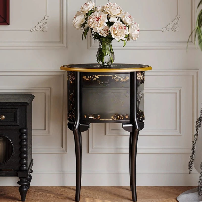 

Side few retro hand-painted American living room retro sofa small corner few