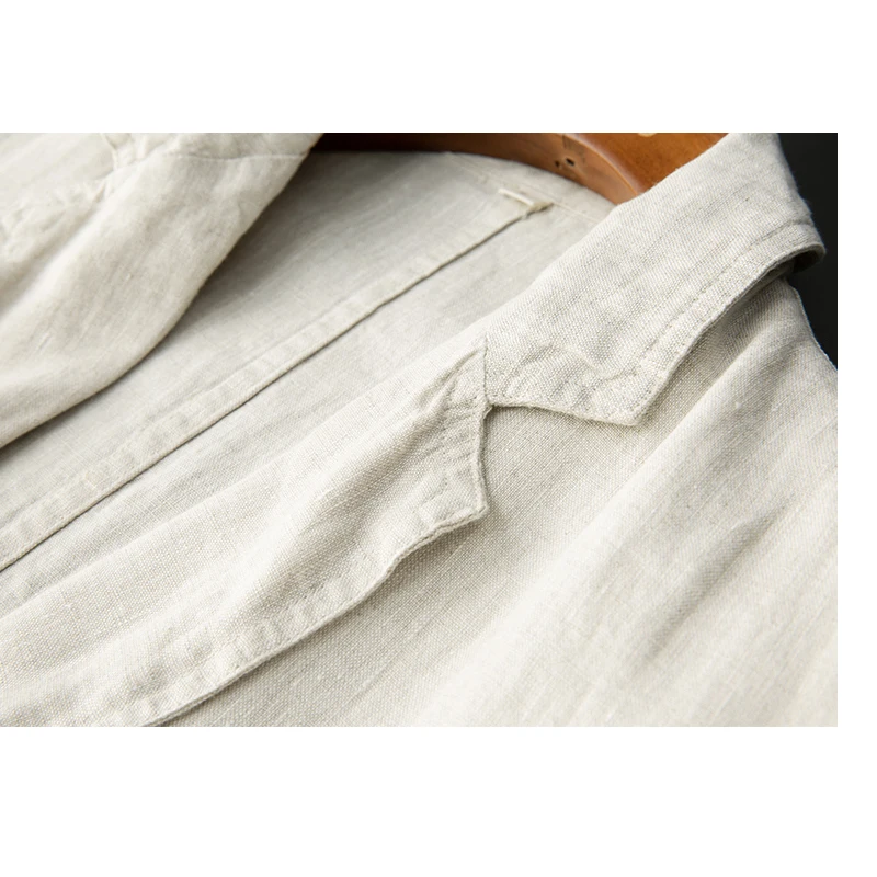 طقم بدلة رجالية من الكتان الطبيعي من Fengbaoyu - قطعتين - ربيع وخريف كاجوال فضفاض مقاس كبير نمط مريح وأنيق