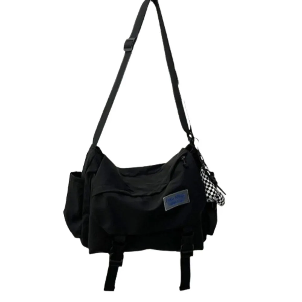 

Casual Student School Bags Korean Style Japanese Design Women Shoulder Bag Large Capacity Unisex Class Crossbody Bags