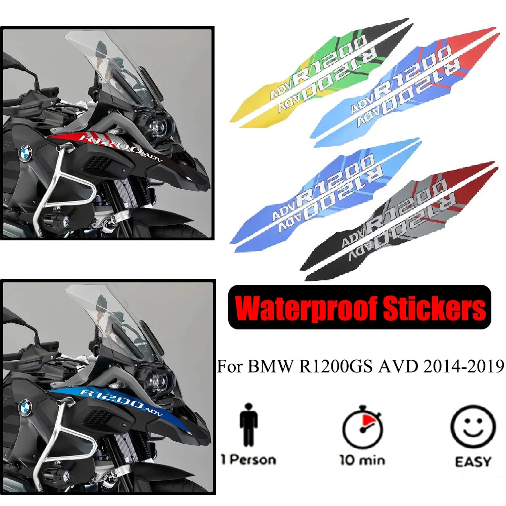 

Brand NewFor BMW R1200GS AVD 2014-2019Motorcycle Waterproof Stickers Front Beak Flower Waterproof and Scratch Resistant Sticker