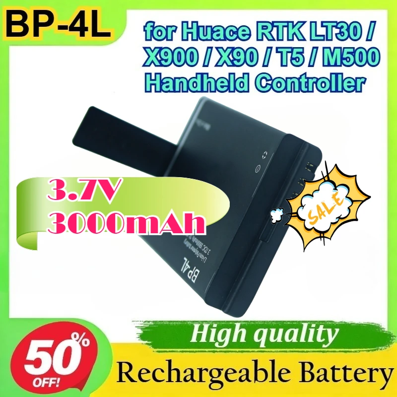 

BP-4L 3.7V 3000mAh for Huace RTK LT30 / X900 / X90 / T5 / M500 Handheld Controller Rechargeable Li-ion Battery