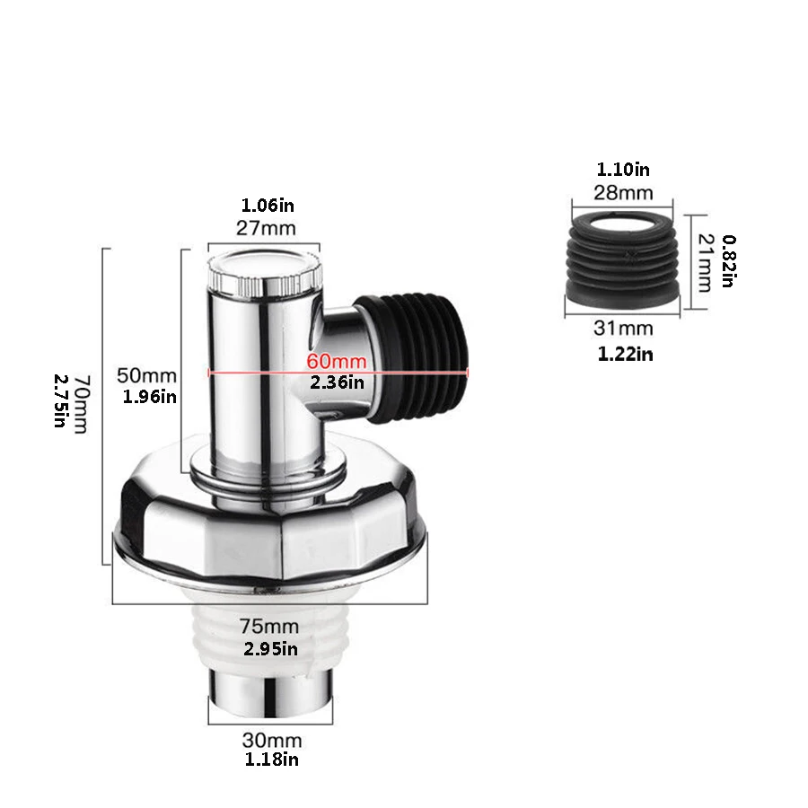 Washing machine floor drain three-way joint drainage pipe anti overflow water pipe universal anti odor cover floor drain joint