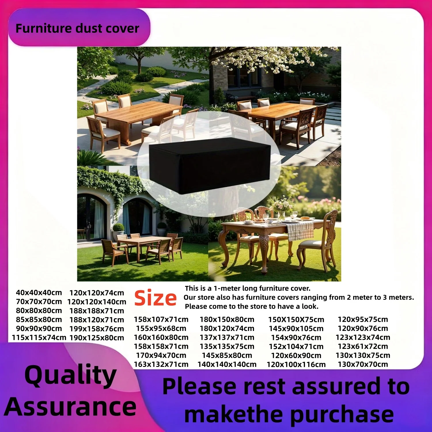 Garden Garden Furniture Cover, Outdoor Table Cover, Rectangular,  Winter Snow Protection, for Garden Sofa/Table/Chair Sets - Aliexpress Deal