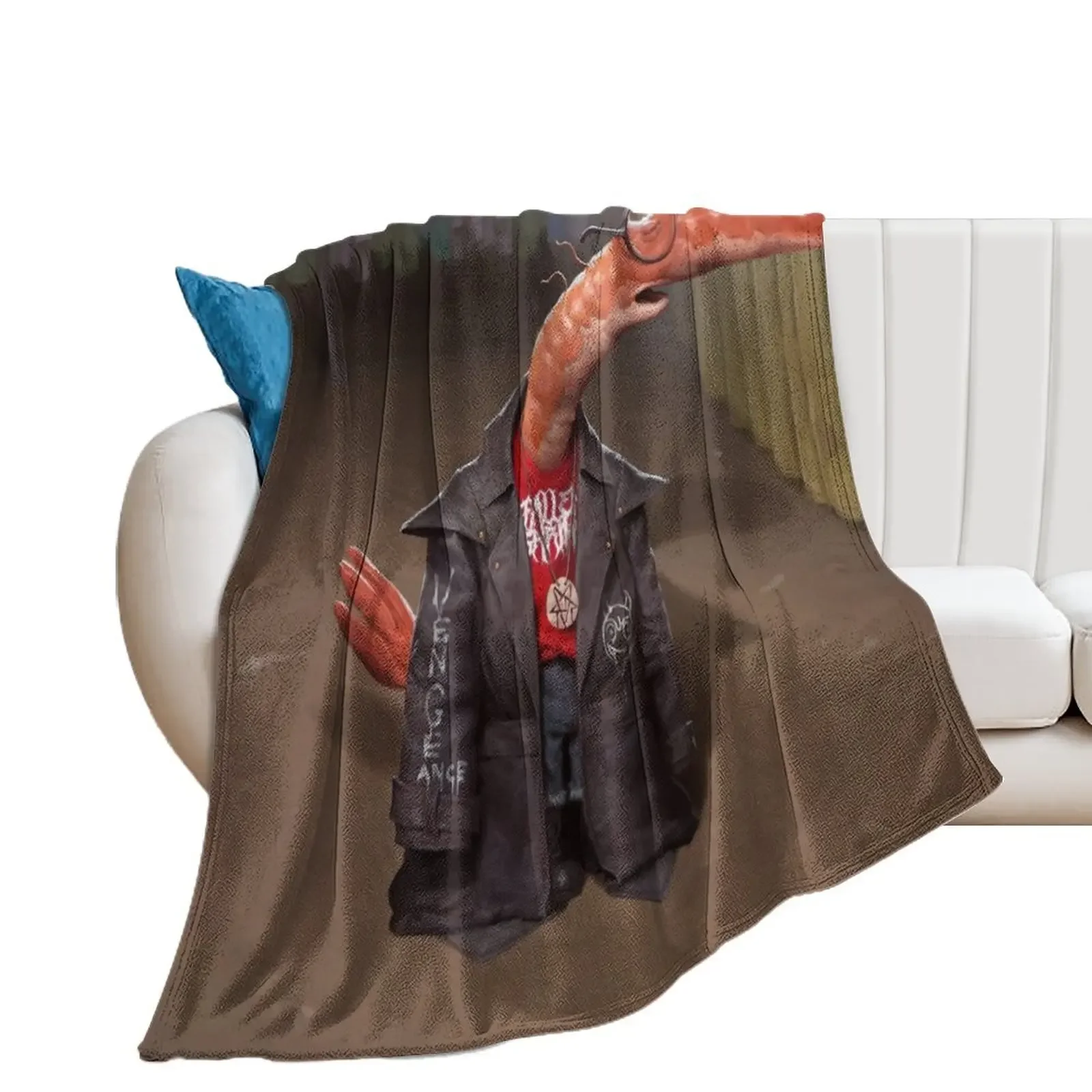 

Shrimp Smiling friends Throw Blanket Retros Luxury St Blankets