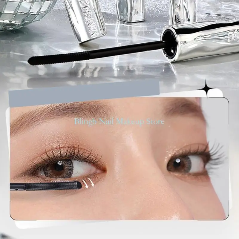28TA Iron Wand Mascara,Metal Mascara Wand, Curling Metal Rods Mascaras Black, Waterproof Natural Length Slender Building