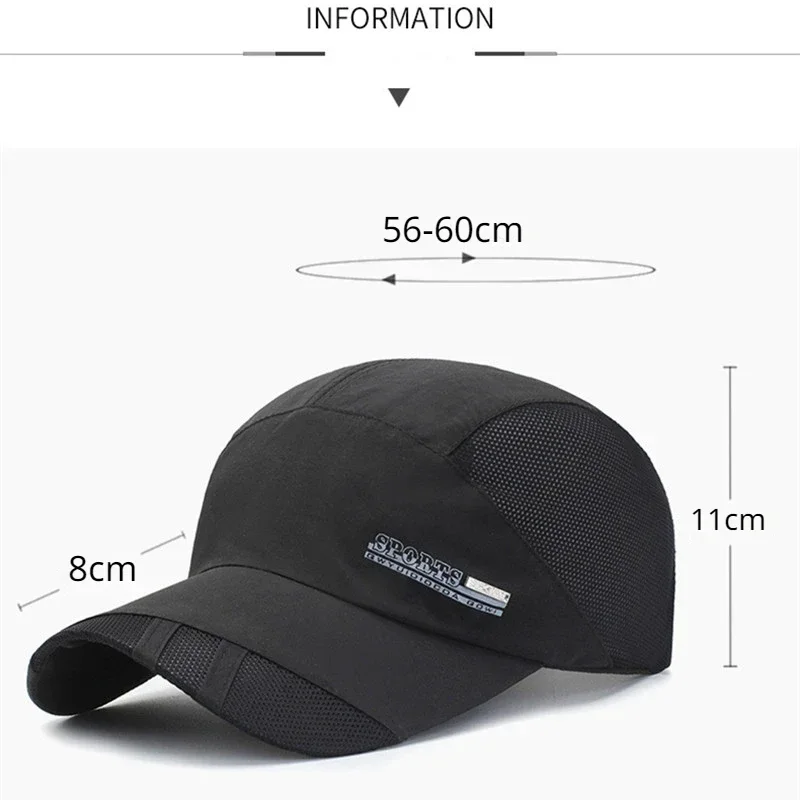 Golf Caps Summer Sun Hat for Men Women UV Protection Fishing Hat Outdoor Sport Baseball Cap Quick-dry Mesh Breathable Beach Cap