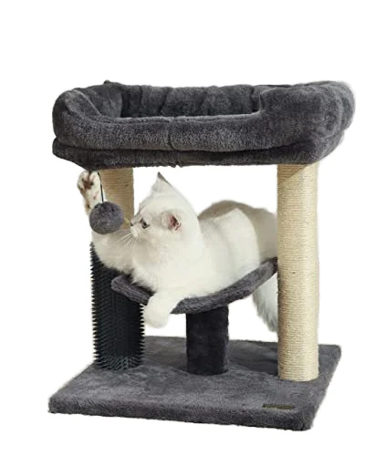 Modern Classic Sustainable Wooden Cat Tree Tower Christmas Multi-Level Sisal Climbing Frame Plush Scratching Posts Indoor Carton
