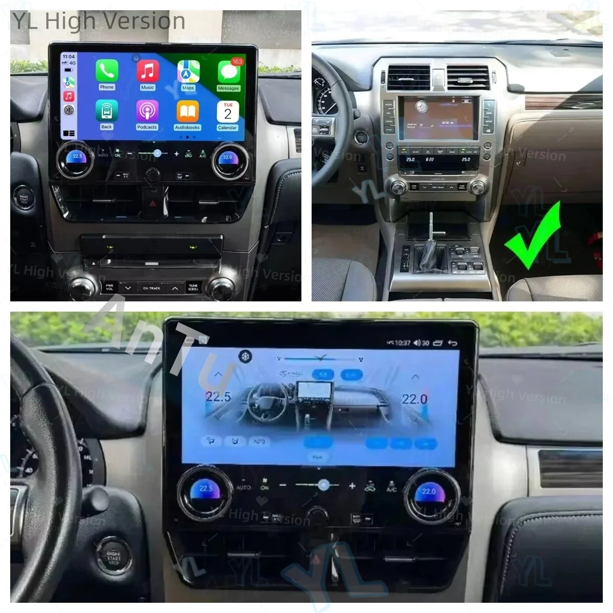 ym Multimedia Video Player Stereo GPS 4G For Lexus GX400 Gx460 2009 - 2022 CarPlay 12.5 