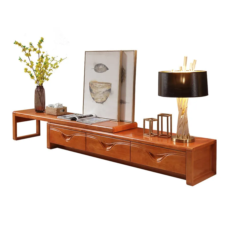 

Solid wood, TV cabinet, modern, Chinese, simple, rubber wood