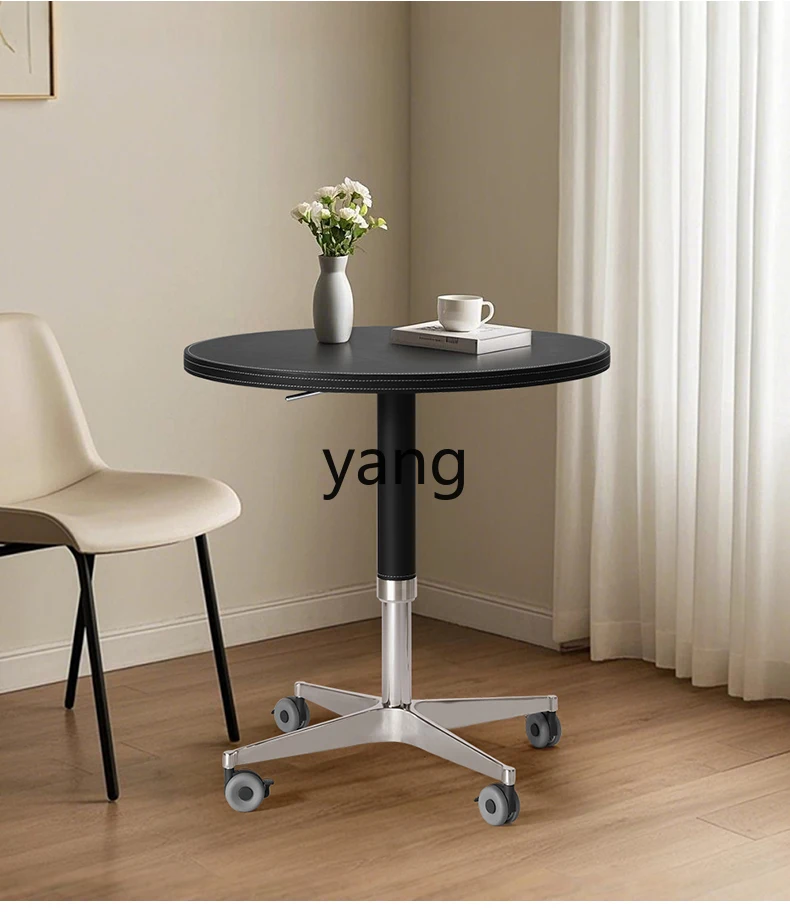 Lh طاولة قهوة صغيرة جديدة لغرفة المعيشة والمنزل متنقلة قابلة للرفع وطاولة فاخرة وطاولة جانبية للأريكة #3