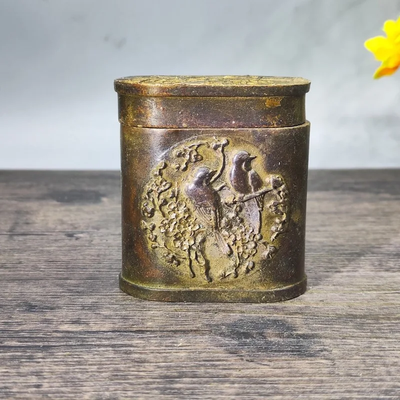 Antique Miscellaneous : Ancient -Fashioned Copper Smear Box, Vintage Old Items, Home Decor Collectibles