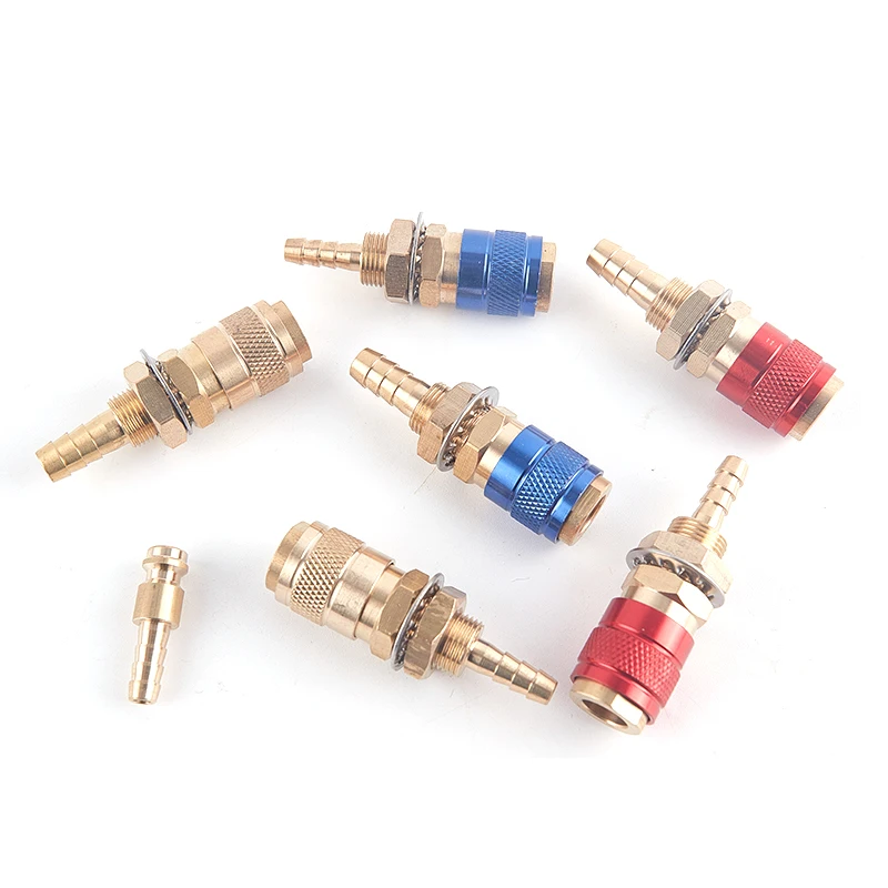 6mm/8mm MIG TIG Welding Torch Plug Water Cooled & Gas Adapter Quick Hose Connector Fitting Hardware Tools