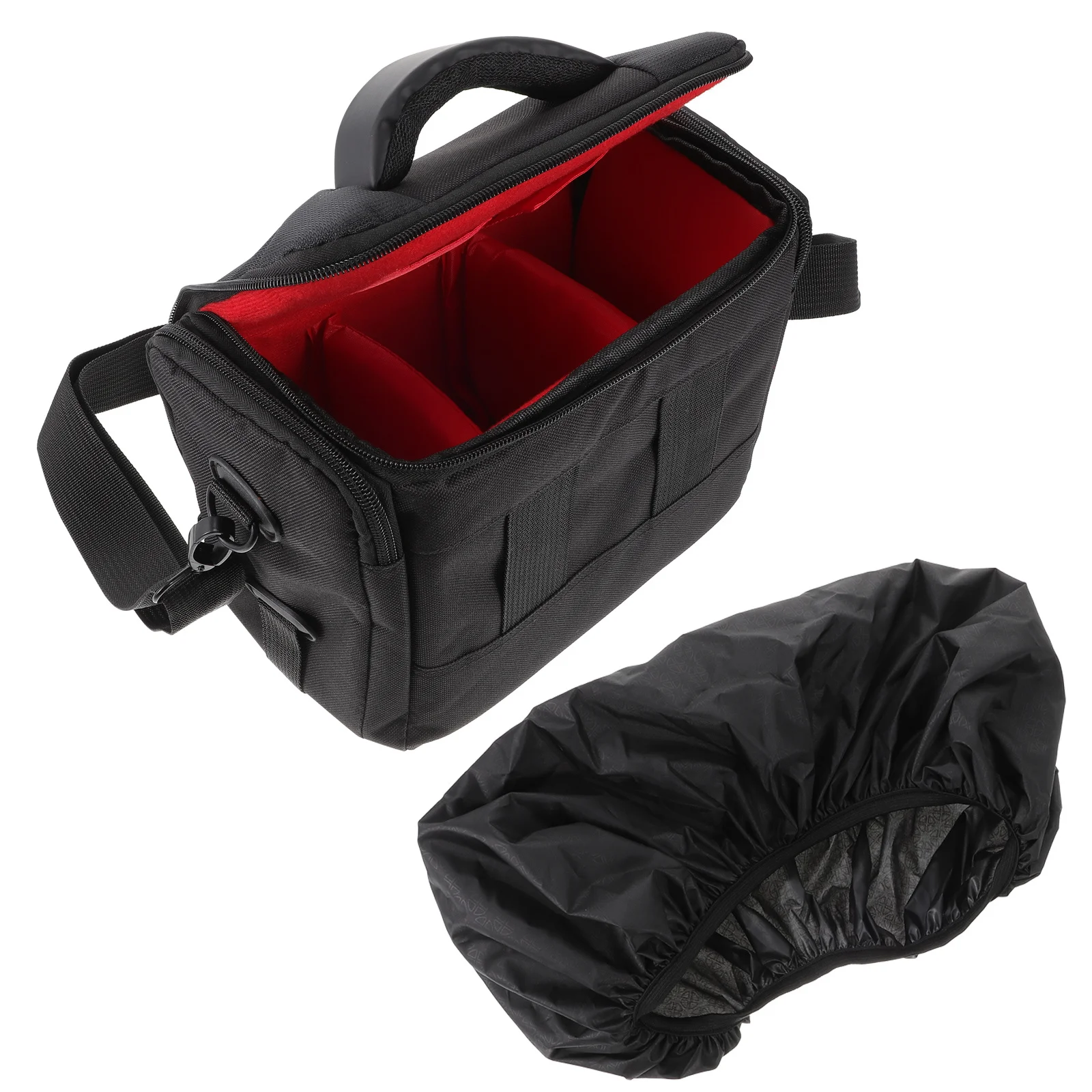 Premium-Kameratasche aus Polyester, stoßfest, wasserdicht, gepolsterte DSLR-Hülle mit zusätzlichen Ablagefächern, Regenschutz, Umhängetasche