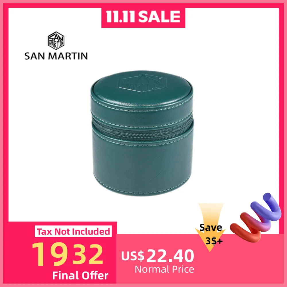 

San Martin из искусственной кожи, высококачественная портативная коробка для часов, маленькая дорожная коробка для хранения, подарочная коробка, коробки для дисплея