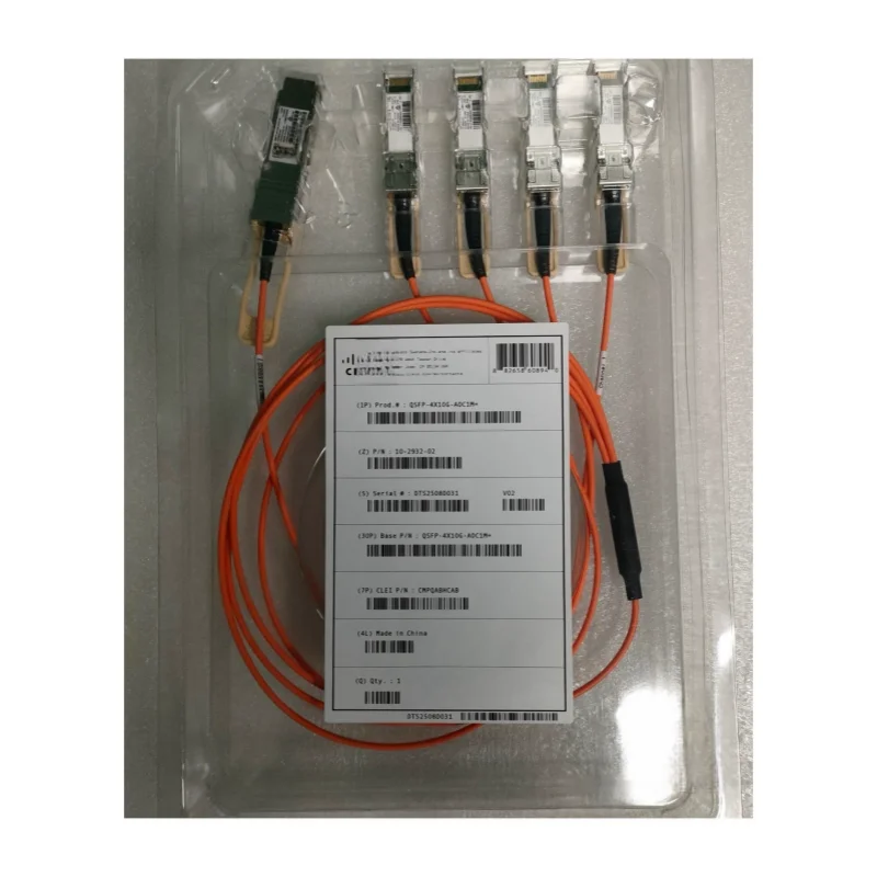 

New 100%Original QSFP-4SFP10G-CU1M/2M/3M/4M/5M=QSFP to 4xSFP10G Passive Copper Splitter Cable