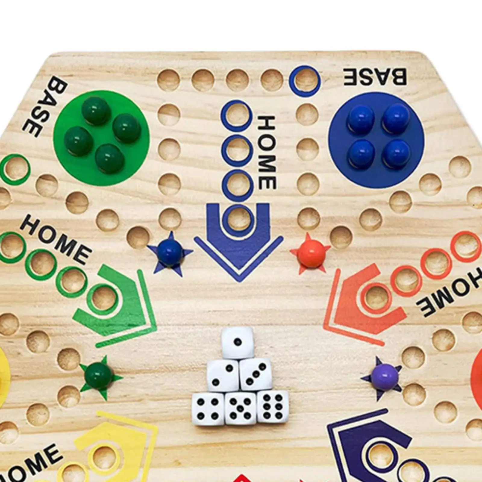 

Двусторонняя настольная игра с мраморными шариками: 6 кубиков, 36 шариков, деревянная доска Fast Track, настольная игра для детей, вечеринок, друзей, взрослых