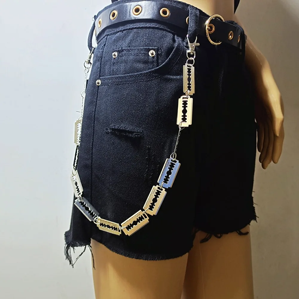 

Rock Punk Chain Hip-hop Hipster Metal Punk Rock Chain Wallet Jeans E Girl Boy Gothic Keychains Men Women Waist Key Chain