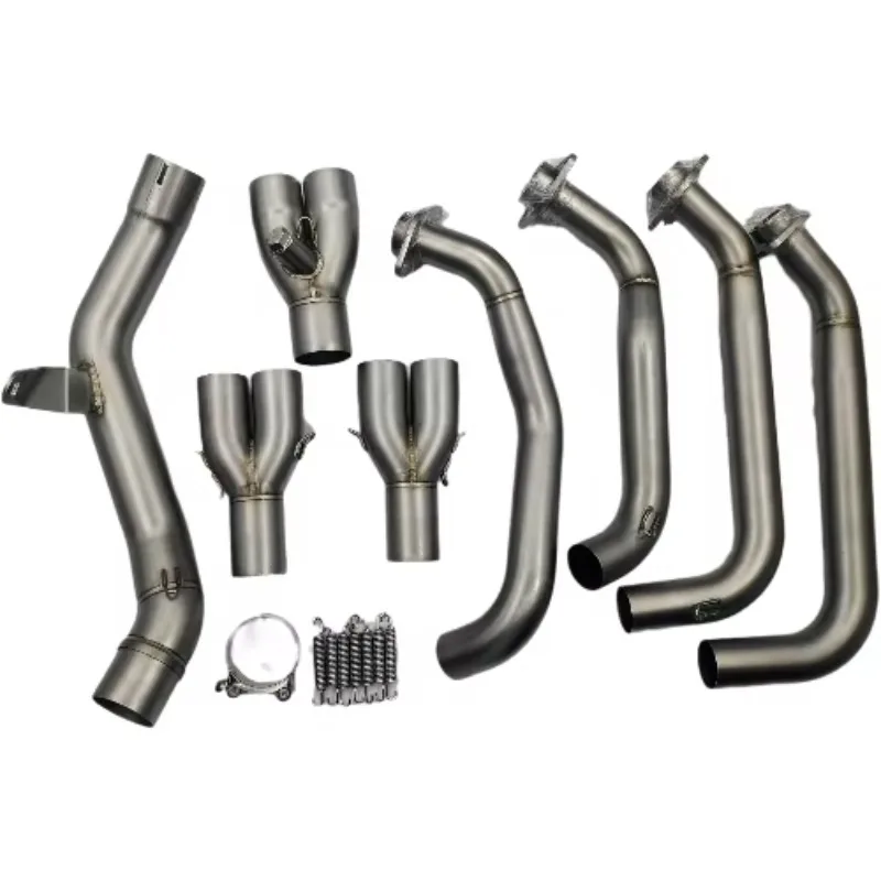 CRAZY OLD MAN Motorcycle Modified Muffler Pipe Exhaust Front Header Pipe Tube Full System for  Z900 2017 2018 2019