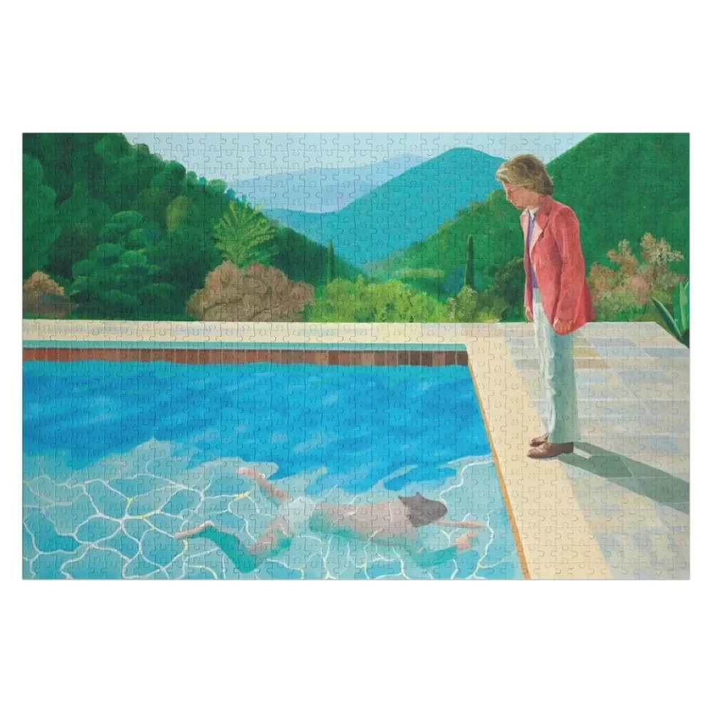 

Pool with two Figures || David Hockney Jigsaw Puzzle Personalized Gifts Personalized Kids Gifts Puzzle