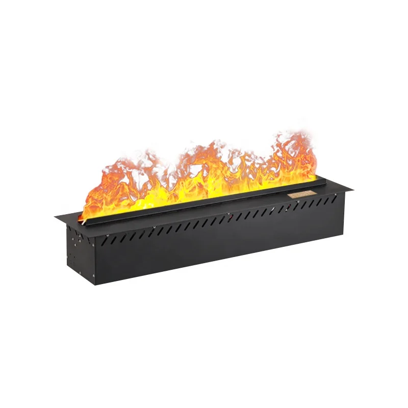 

3D светодиодный электрический распыленный камин, современный дизайн, крытая гостиная, металлический индивидуальный размер, пламя, водяной туман, паровой орнамент