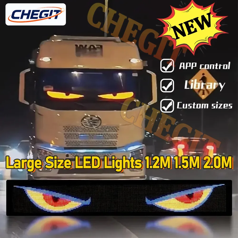 

Devil's Eye Truck Windshield APP Control Flexible Led Eye Animation Display Smart Scrolling Message Eye Soft LED Sign Board