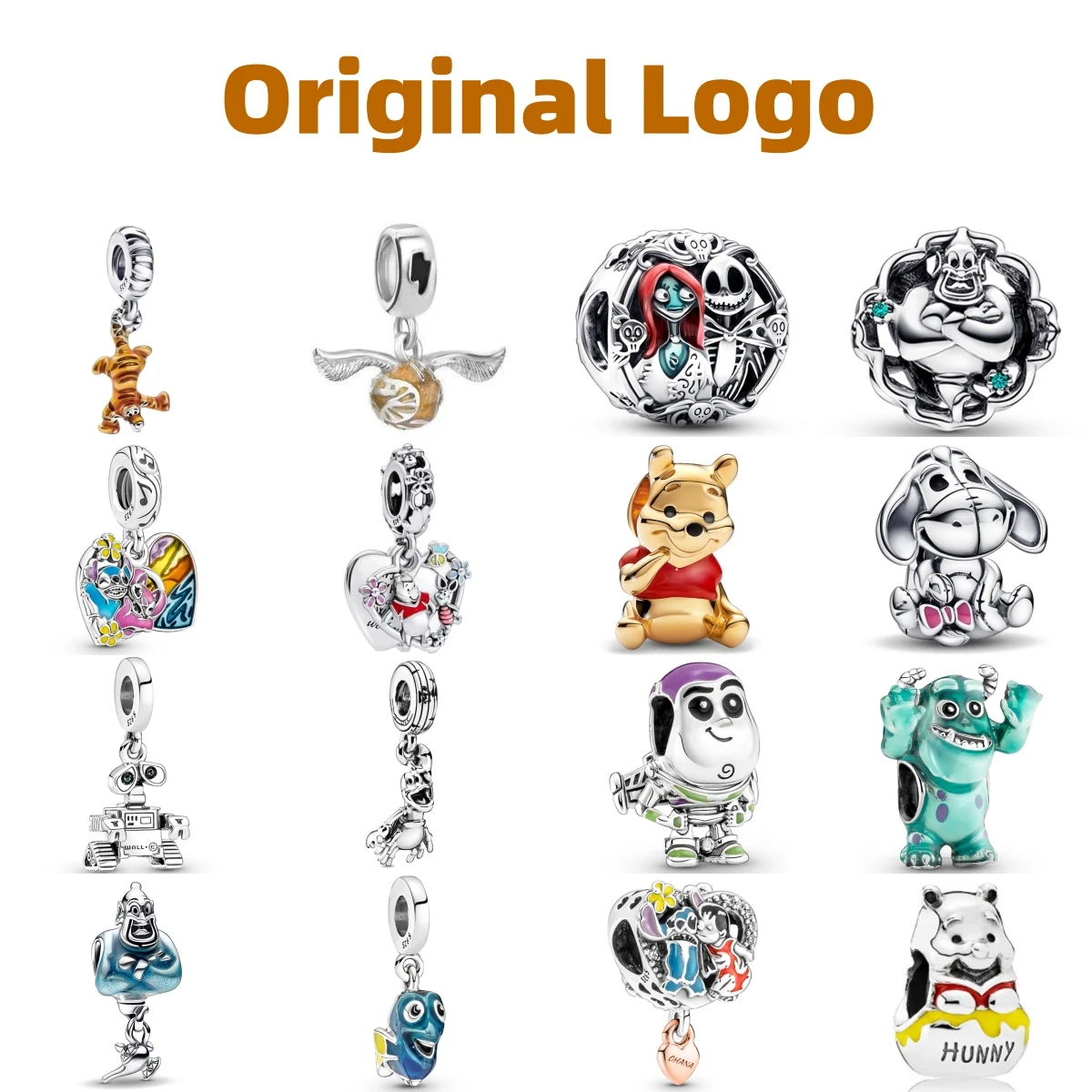 New 925 Silver Mighty Tiger Winnie The Pooh Pendants Charms Beads Fit Original Pandora Bracelet DIY Jewelry For Women 2024