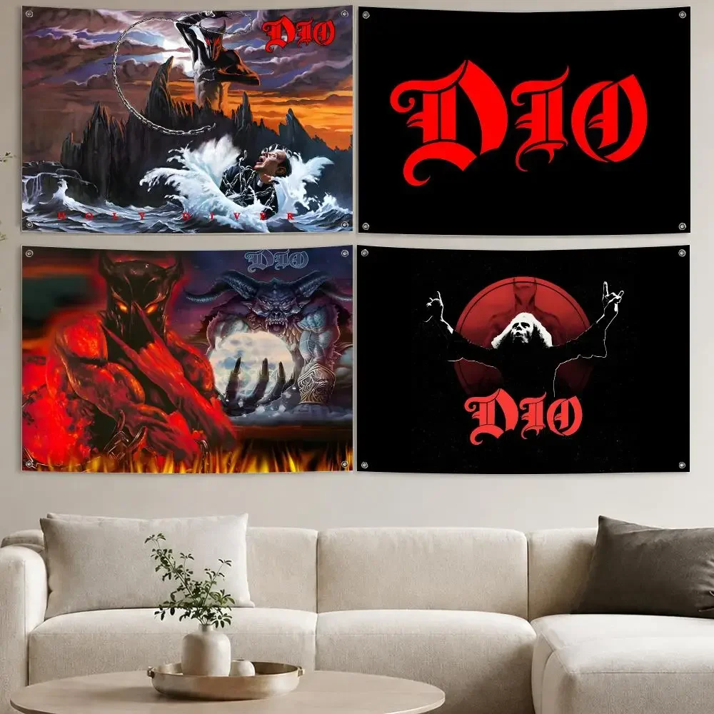 Rock Music Flags Aesthetic Wall Tapestry Printed Wall Hanging Living Room Party Outdoor Decor
