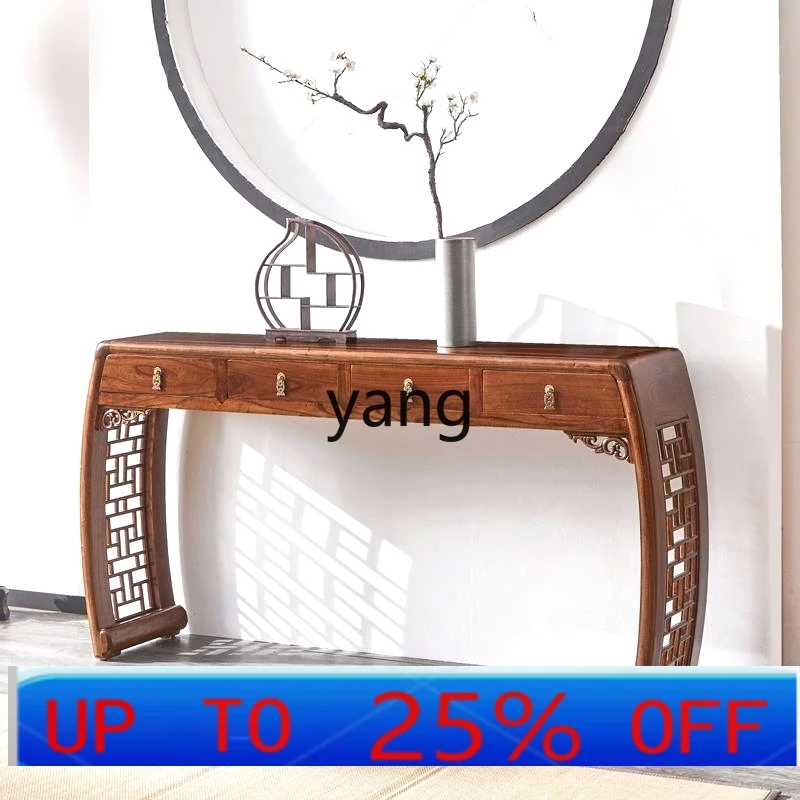 

LTT Xuanguantai strip table old elm classical home desk end view table solid wood