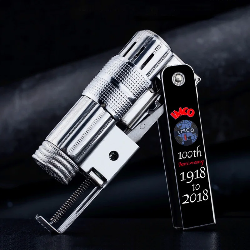 

Original IMCO Oil Lighter with Wooden Gift Box Stainless Steel Windproof Cigarette Petrol Oil Lighters Inflated Gadgets Man