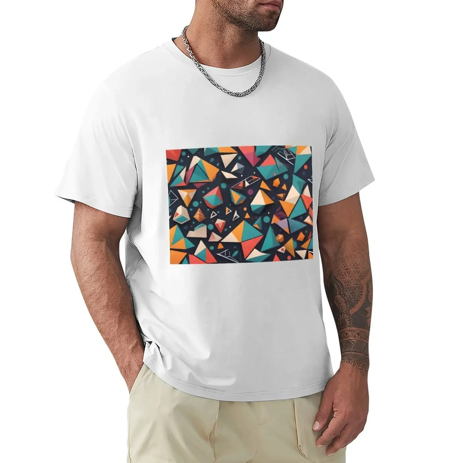 Abstract Geometry at Its Finest: Shape Play & Patterns (284) T-Shirt anime customs t shirt men